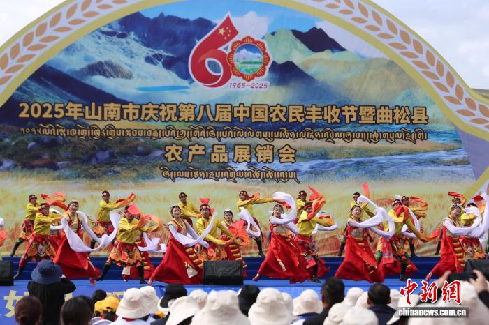 山南市农民丰收节文艺表演现场