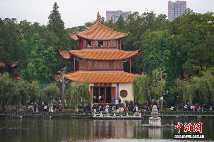昆明大观楼修缮后焕新开放 历史名楼风采重现