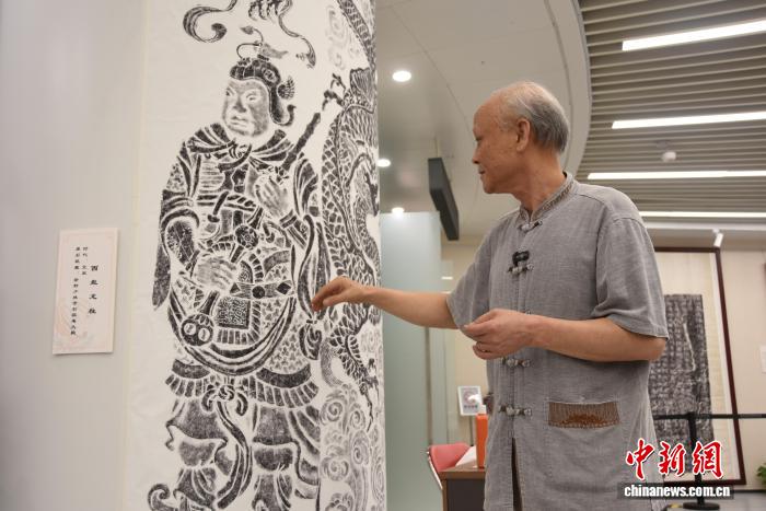 少林寺初祖庵大殿西盘龙柱拓片