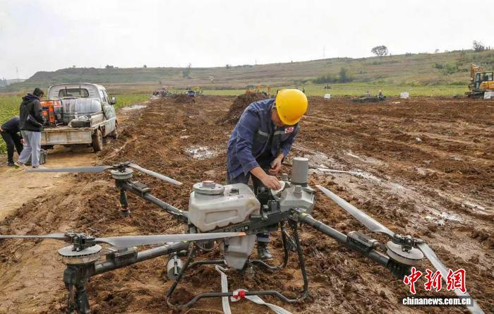 高平市秋粮抢收现场