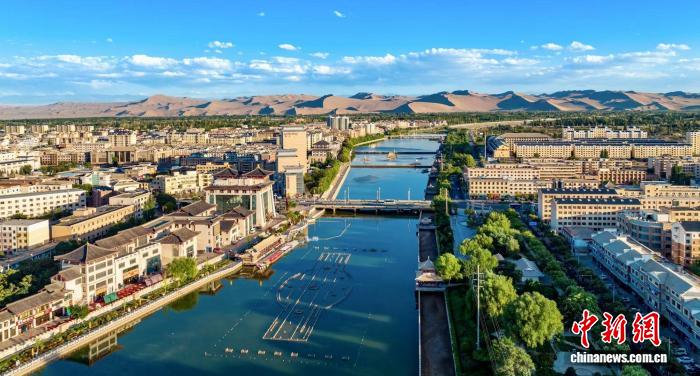 党河风情线航拍图