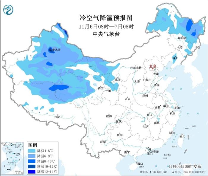 西北地区降温降雪