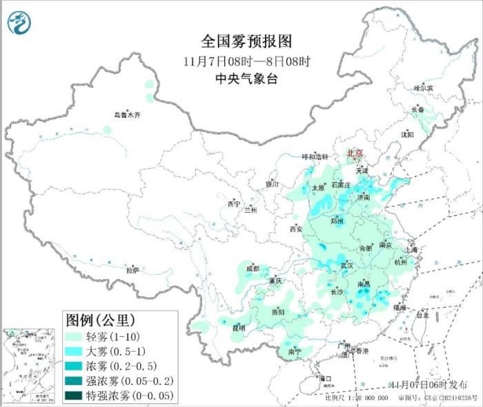 华北地区雾霾情况