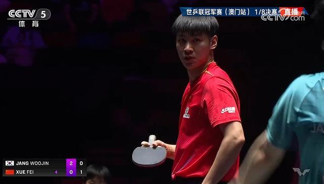 WTT澳门赛：薛飞0-3负于张禹珍，国乒男单仅剩两人晋级八强