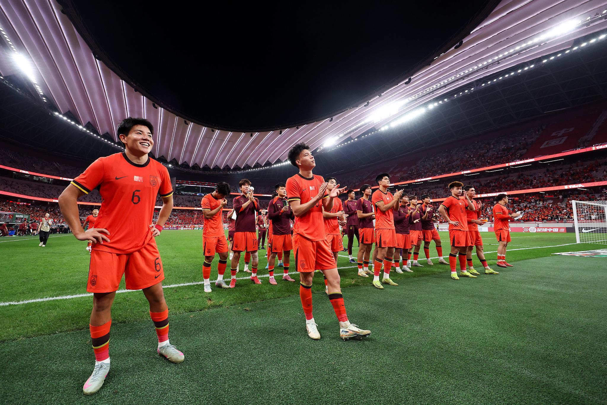 U22中国队赛后庆祝