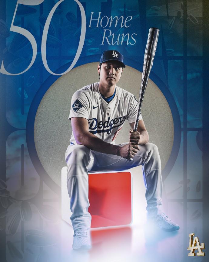 大谷翔平创MLB历史：单赛季50轰50三振第一人
