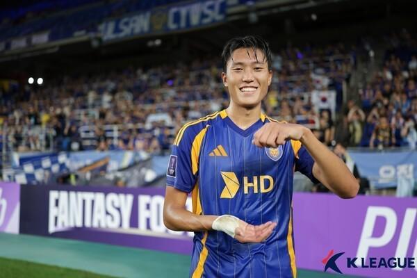 蔚山前锋许律：0-1落后时决心翻盘，最终助队2-1胜成都