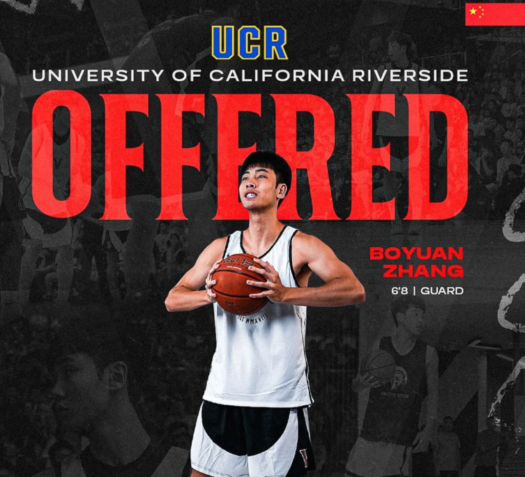 张博源潜力爆发：高中联赛未完获NCAA D1 offer，留美强化进攻