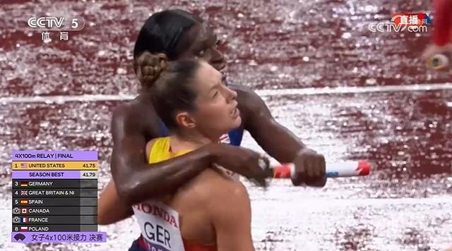 田径世锦赛：美国队41秒75女子4×100米接力三连冠，牙买加摘银