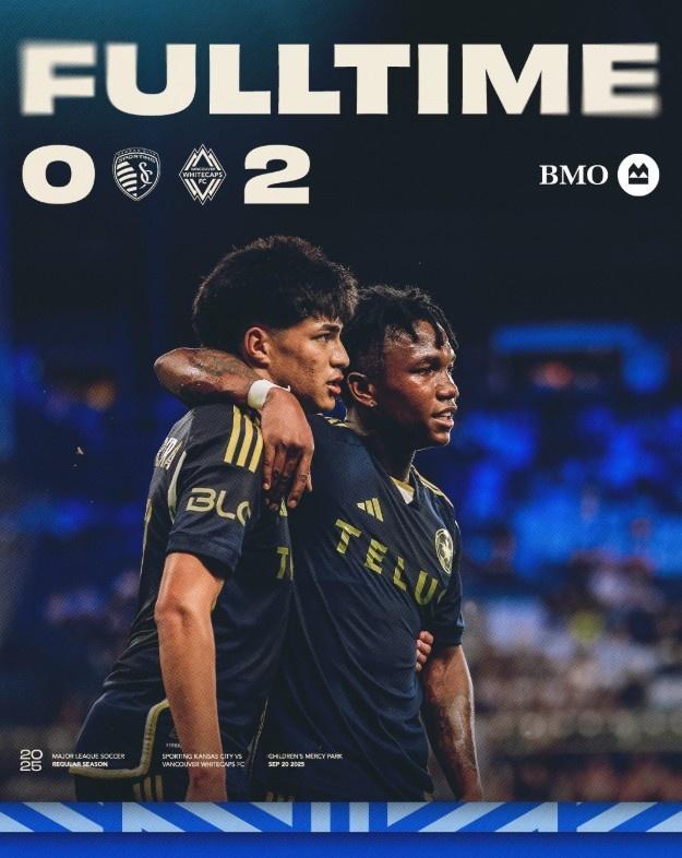 美职联战报：温哥华白浪2-0胜堪萨斯城，穆勒伤缺