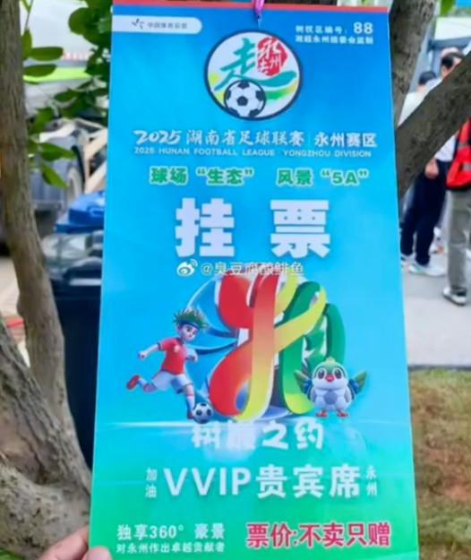湘超永州惊现树上挂票奇观，观赛前需体检引热议