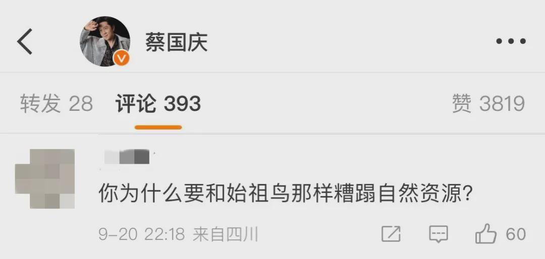 蔡国强‘炸山’引争议，网友误入蔡国庆评论区闹乌龙