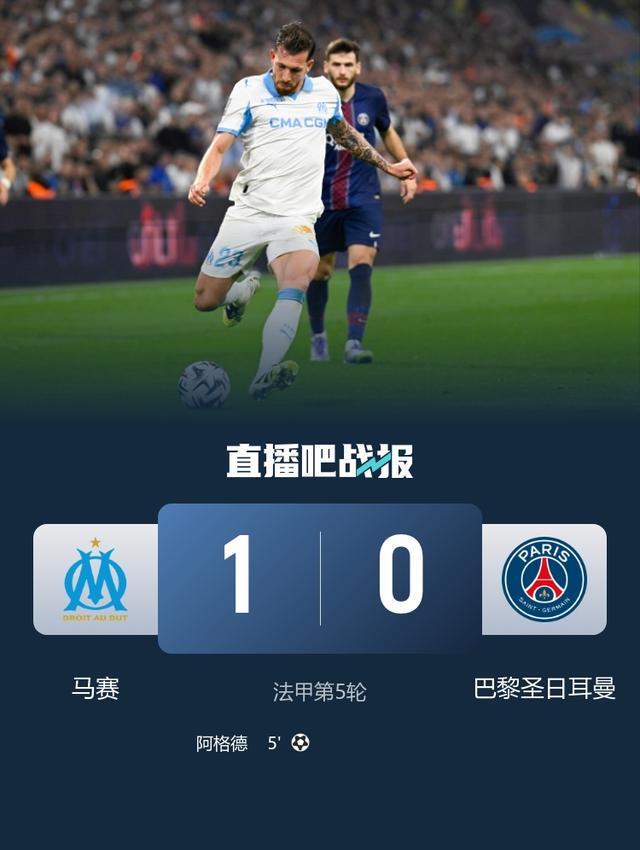 马赛1-0巴黎后爆发冲突：安保人员与巴黎球员激烈对峙