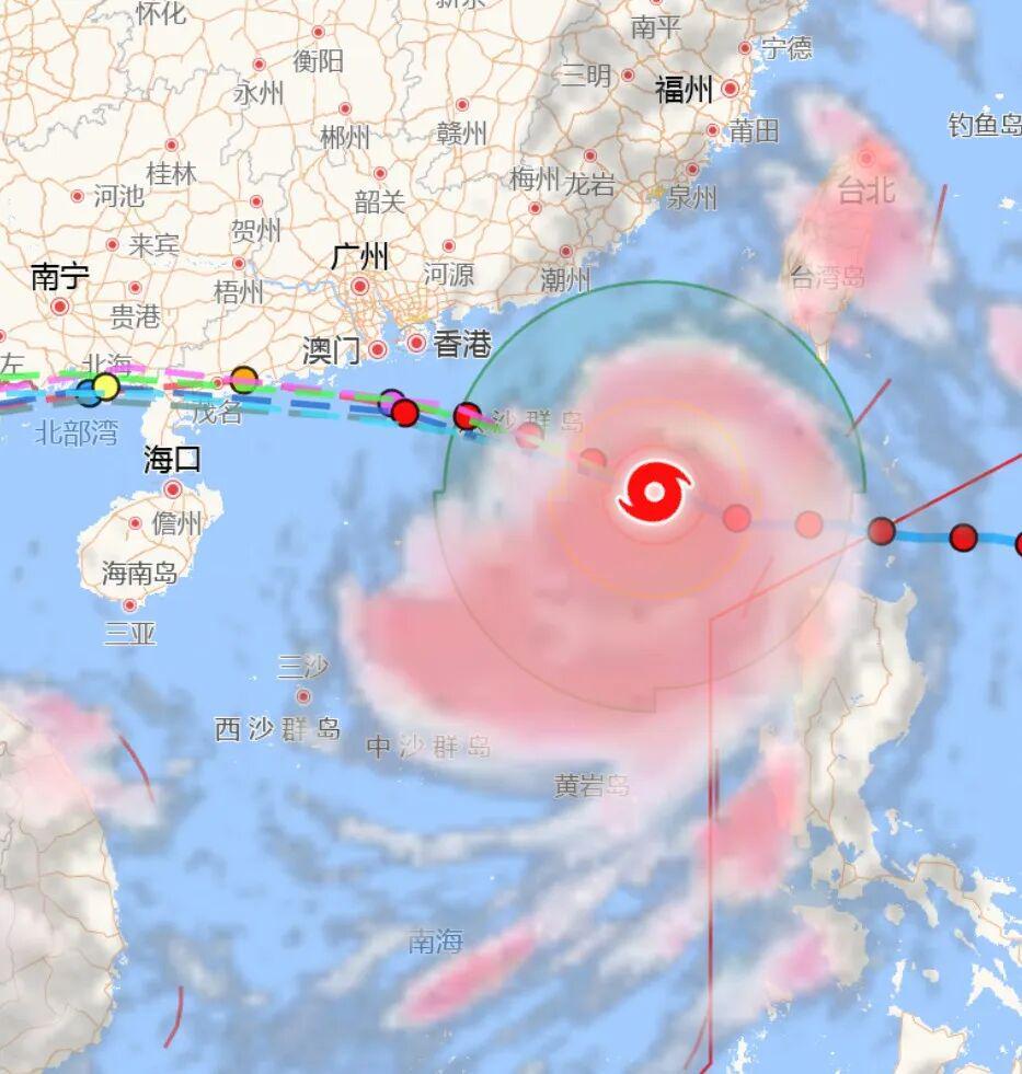 东莞台风天气影响图