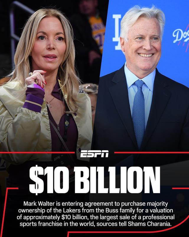 湖人队100亿美元易主！NBA董事会或数月内批准交易