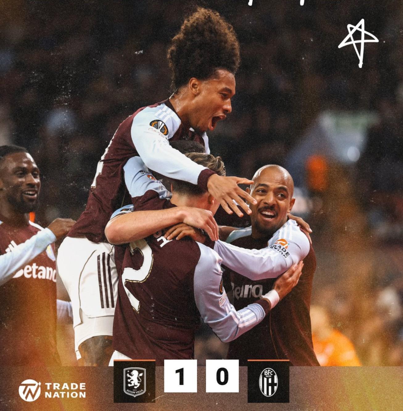 维拉主场1-0力克博洛尼亚 终结6场不胜迎新赛季首胜