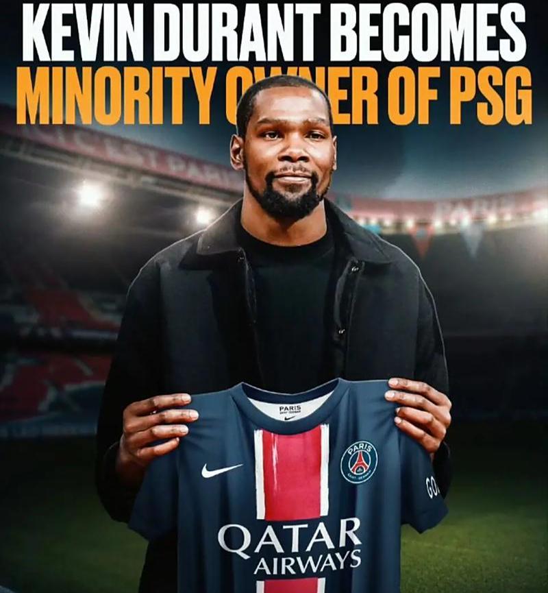 NBA欧洲扩张新格局：杜兰特5亿入股PSG，詹姆斯另辟蹊径
