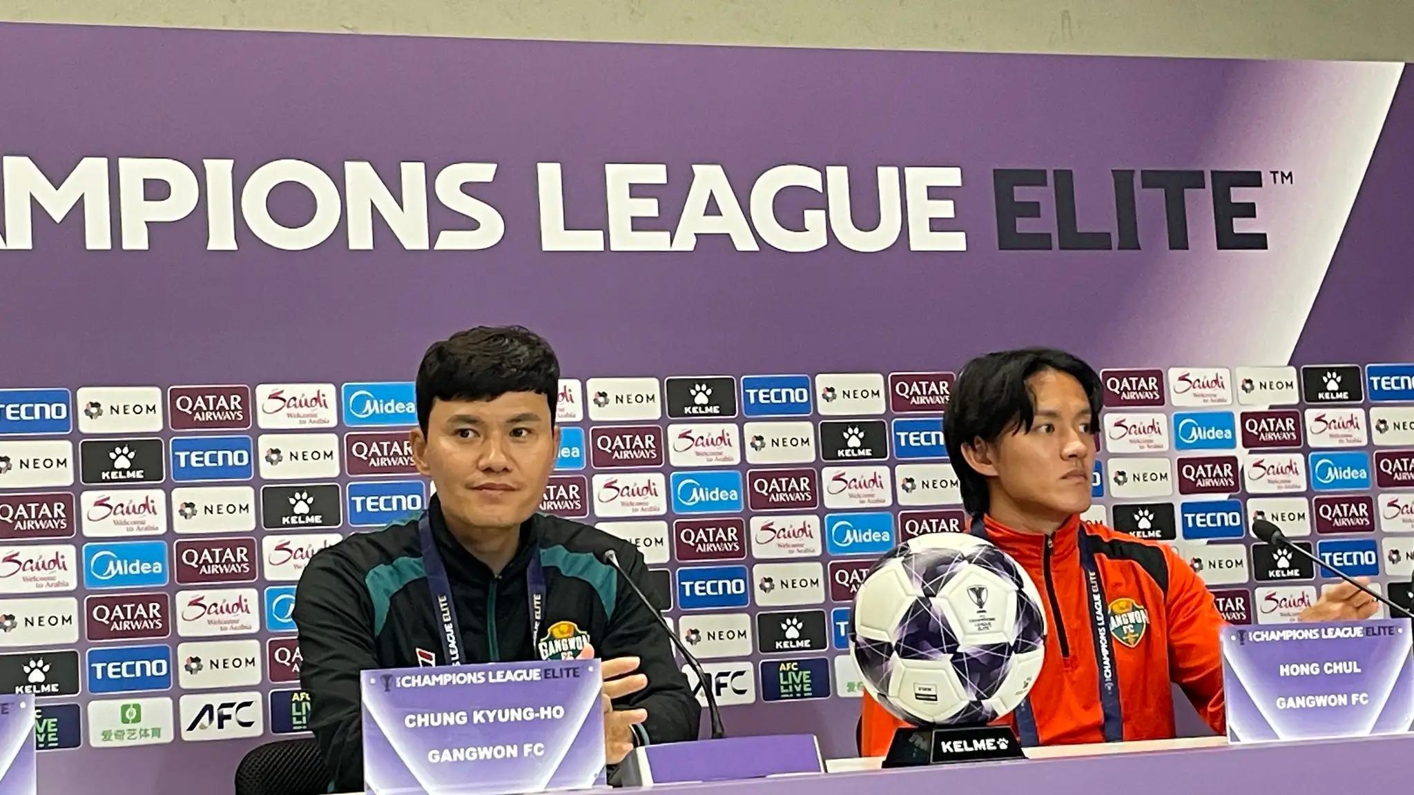 江原FC主帅郑暻镐：亚冠挑战蓉城，以经验成长为目标