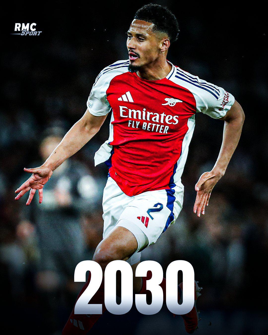 阿森纳与萨利巴续约至2030年，合同细节曝光