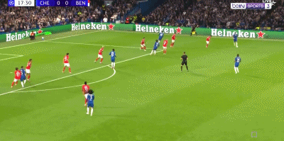 欧冠半场战报：切尔西1-0领先本菲卡，加纳乔造乌龙成关键
