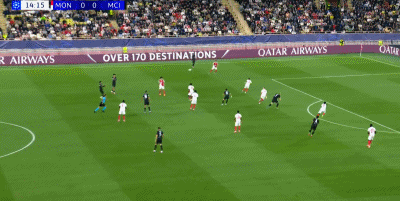 欧冠半场战报：曼城2-1领先摩纳哥，哈兰德双响特泽世界波