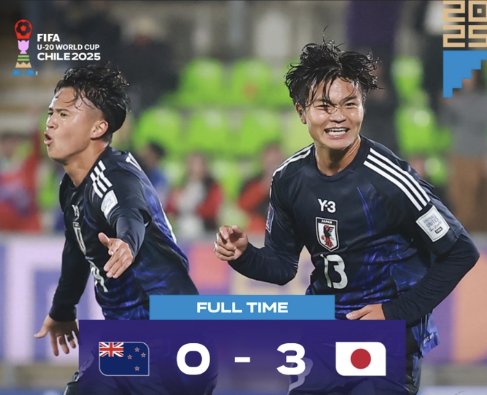 世青赛最新战报：日本3-0全胜晋级，韩国2-1无缘前二，7队锁定16强