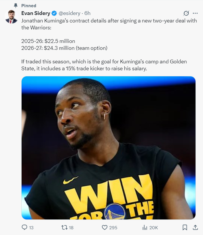 库明加合同细节曝光！1号球衣定妆照引热议，新赛季数据预测