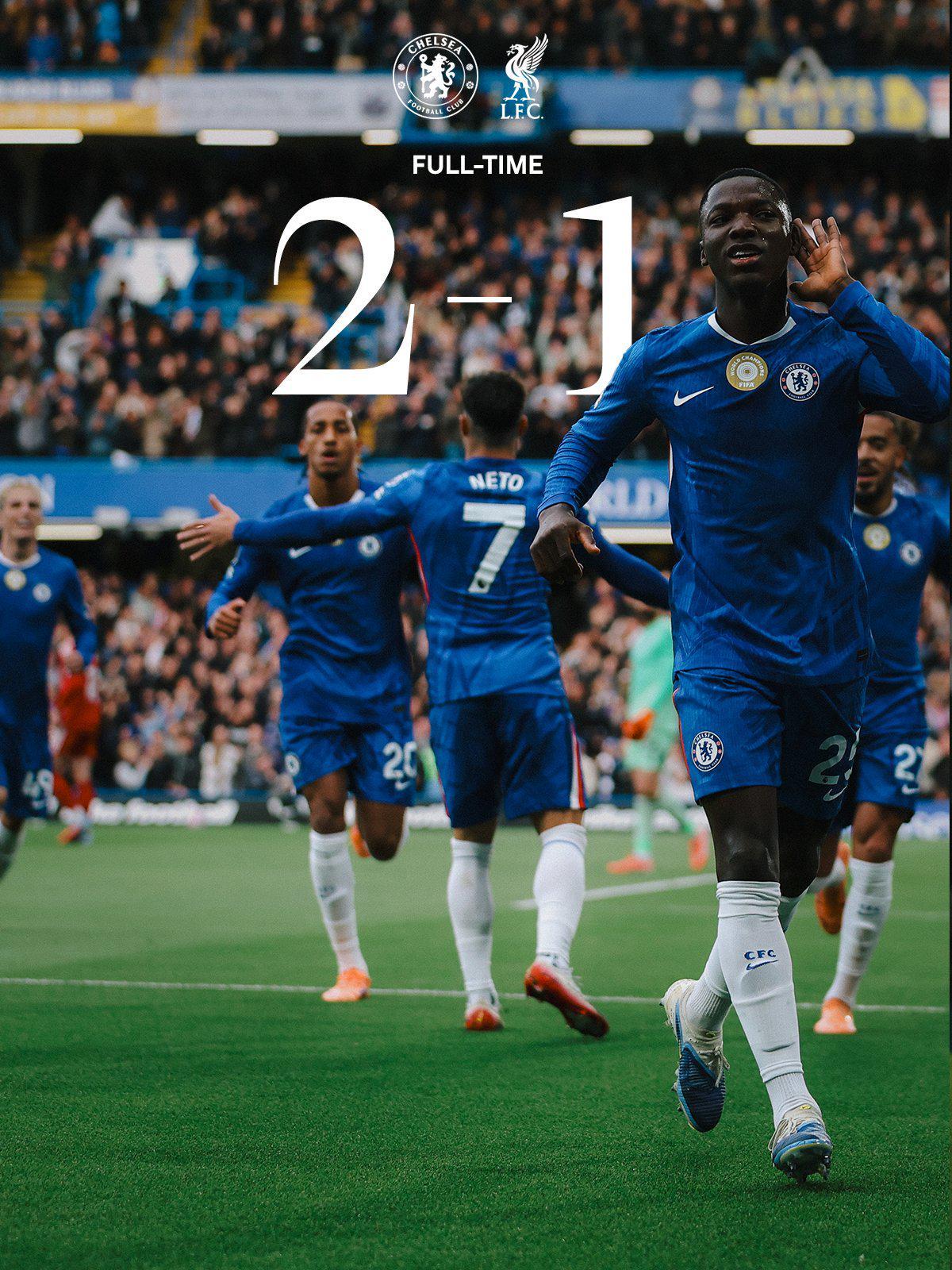 切尔西近五场英超主场战红军不败，创23年最佳纪录