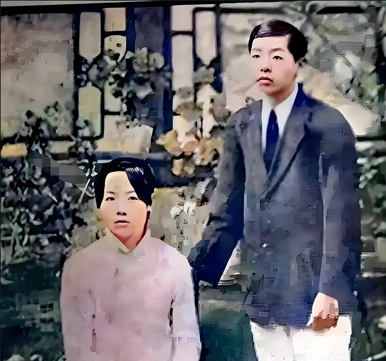 张学良于凤至结婚照