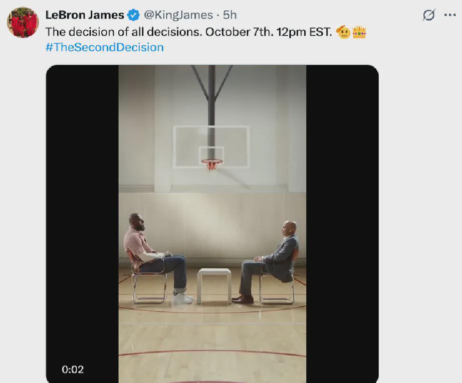 詹姆斯决定二引爆NBA！退役或转会悬念即将揭晓