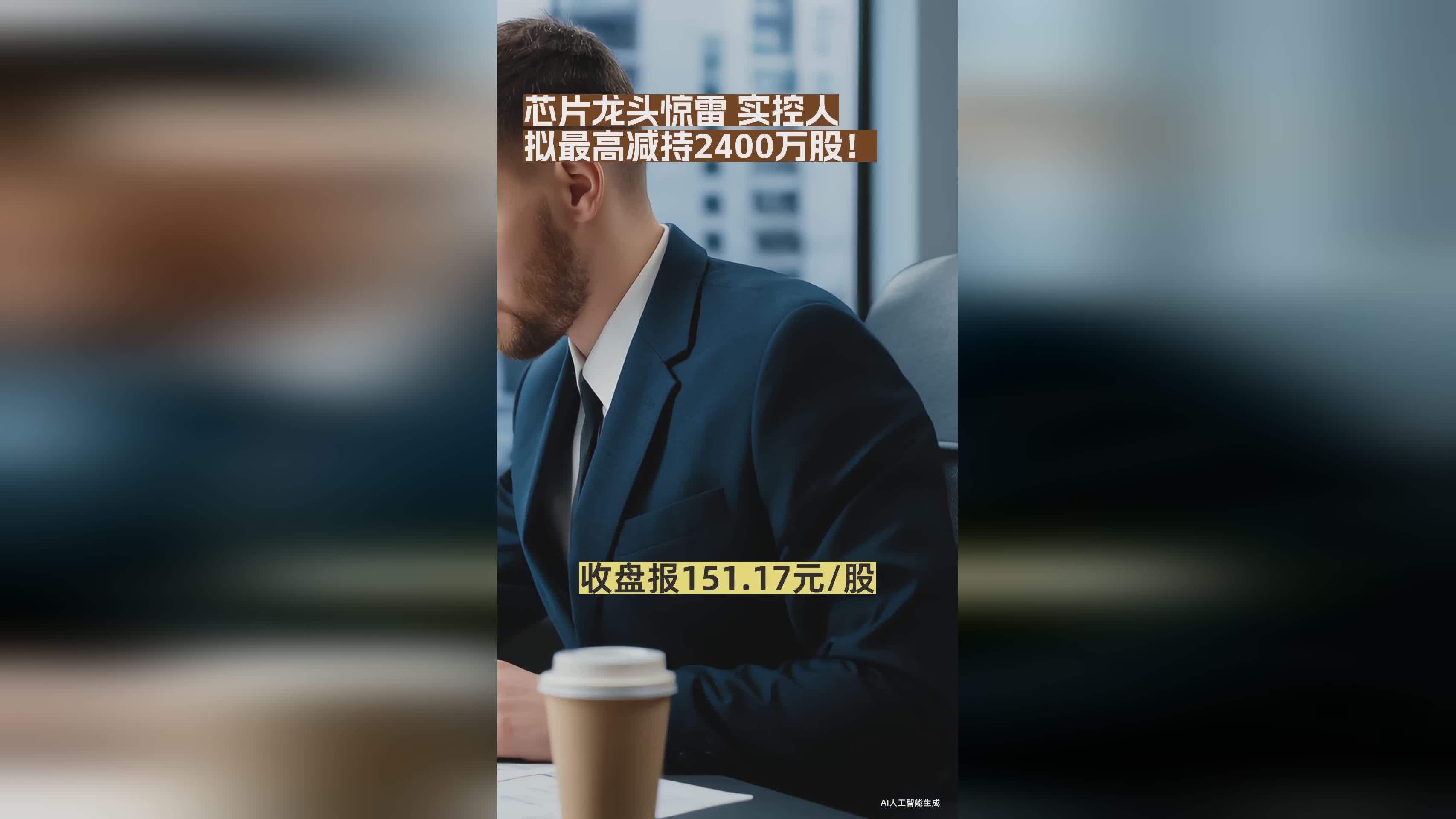芯片行业震动！某龙头公司实控人拟减持2400万股