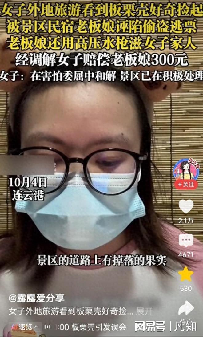 花果山“板栗”事件后续：官方介入调解，游客赔300元，民宿被扒