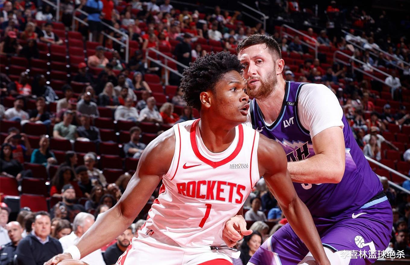 轰19+7+6！火箭新星阿门·汤普森闪耀，成杜兰特新搭档