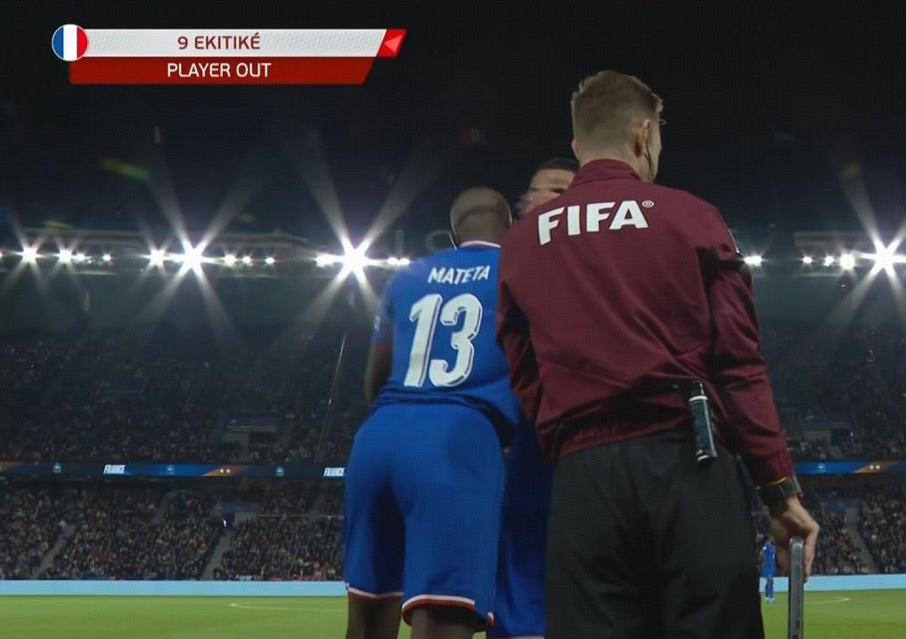 世预赛马特塔替补登场，完成法国国家队生涯首秀