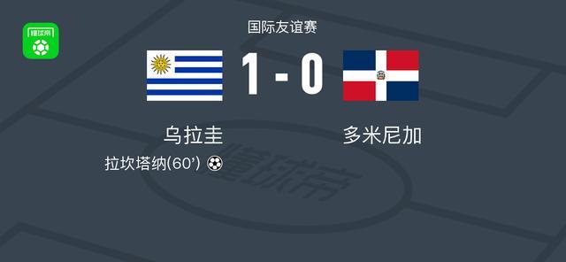 乌拉圭1-0力克多米尼加，拉坎塔纳制胜球定乾坤