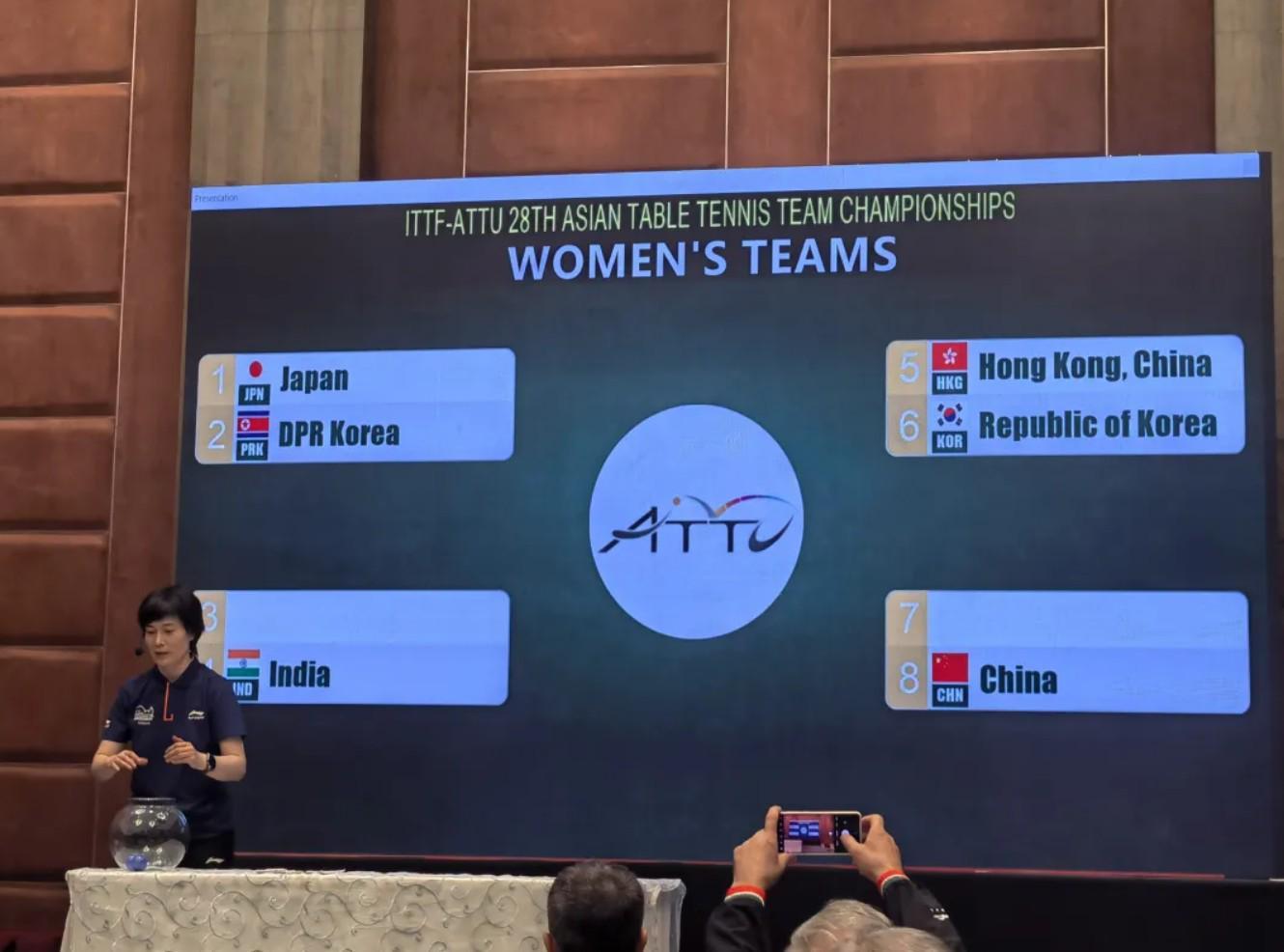 2025乒乓球亚锦赛抽签揭晓：中日韩男乒同处上半区