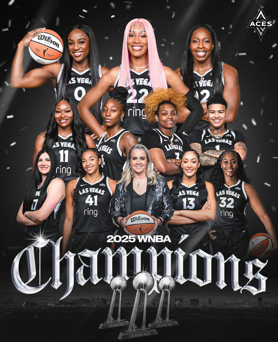 威尔逊WNBA大满贯：FMVP+GOAT呼声高，现场狂欢庆功