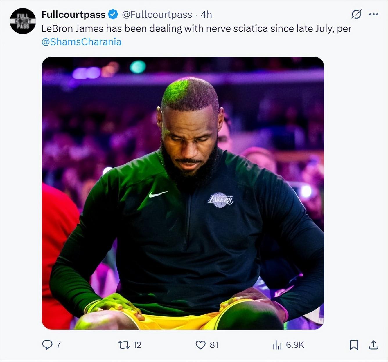 40岁詹皇伤病再引关注！湖人表现或影响其去留决策