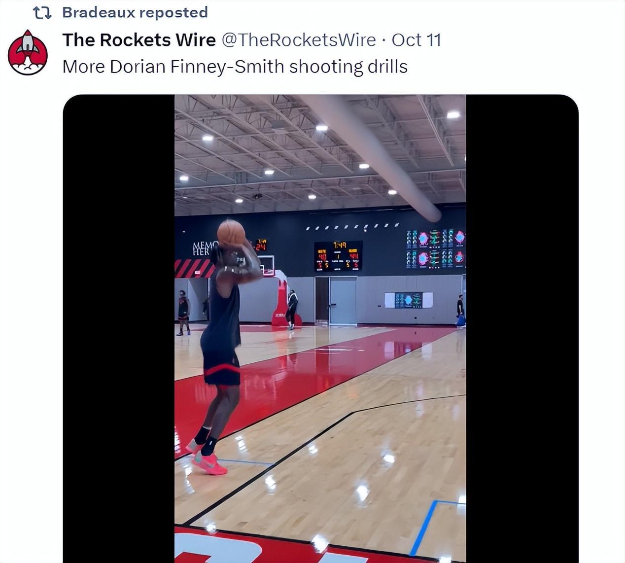 火箭新赛季先发阵容确定：芬尼养伤，五子组合投射升级