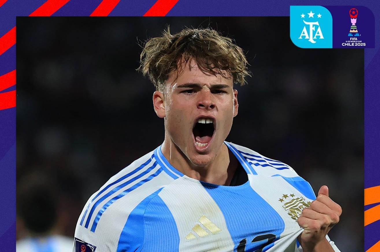 阿根廷U20晋级世界杯4强，梅西发文祝贺