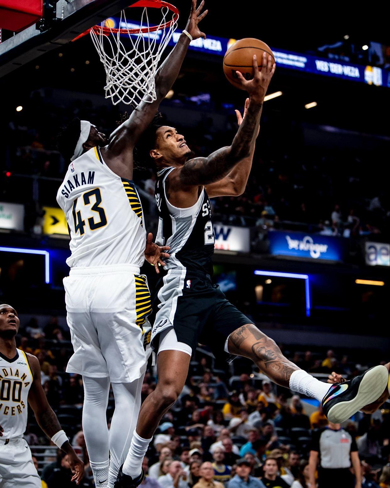 文班亚马27+11+4暴走，马刺季前赛完胜步行者，马瑟林空砍31分