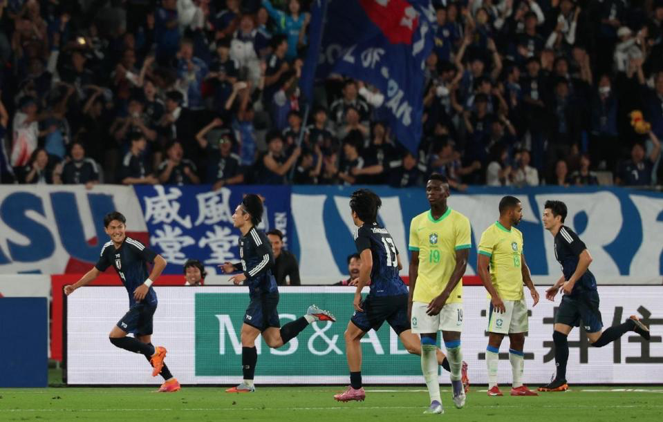 20分钟狂进3球！日本男足逆袭巴西 创队史首胜纪录