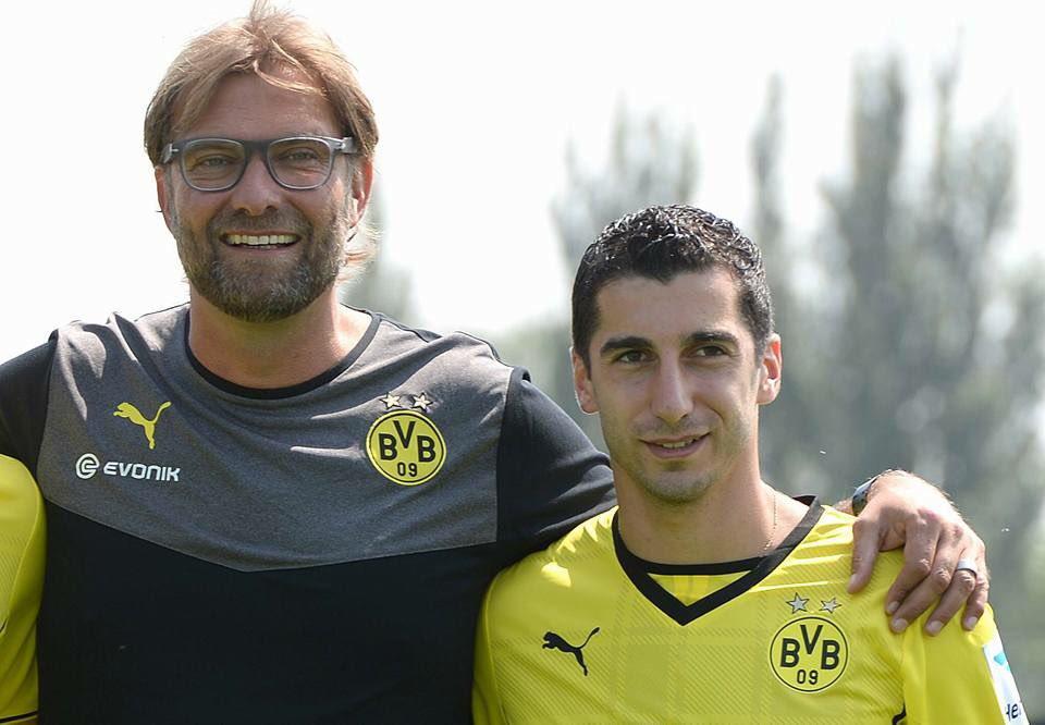 姆希塔良自曝与克洛普趣事：训练赌约50欧，进球后当场讨债