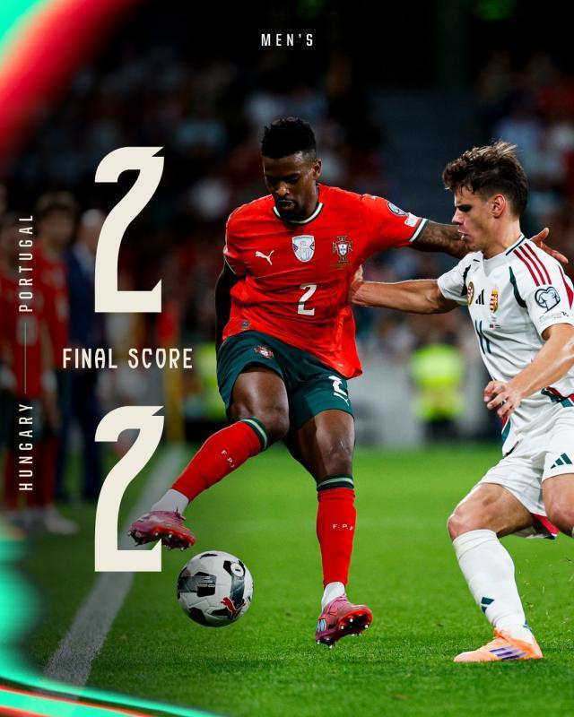 世预赛激战：C罗双响索博绝平，葡萄牙2-2战平匈牙利
