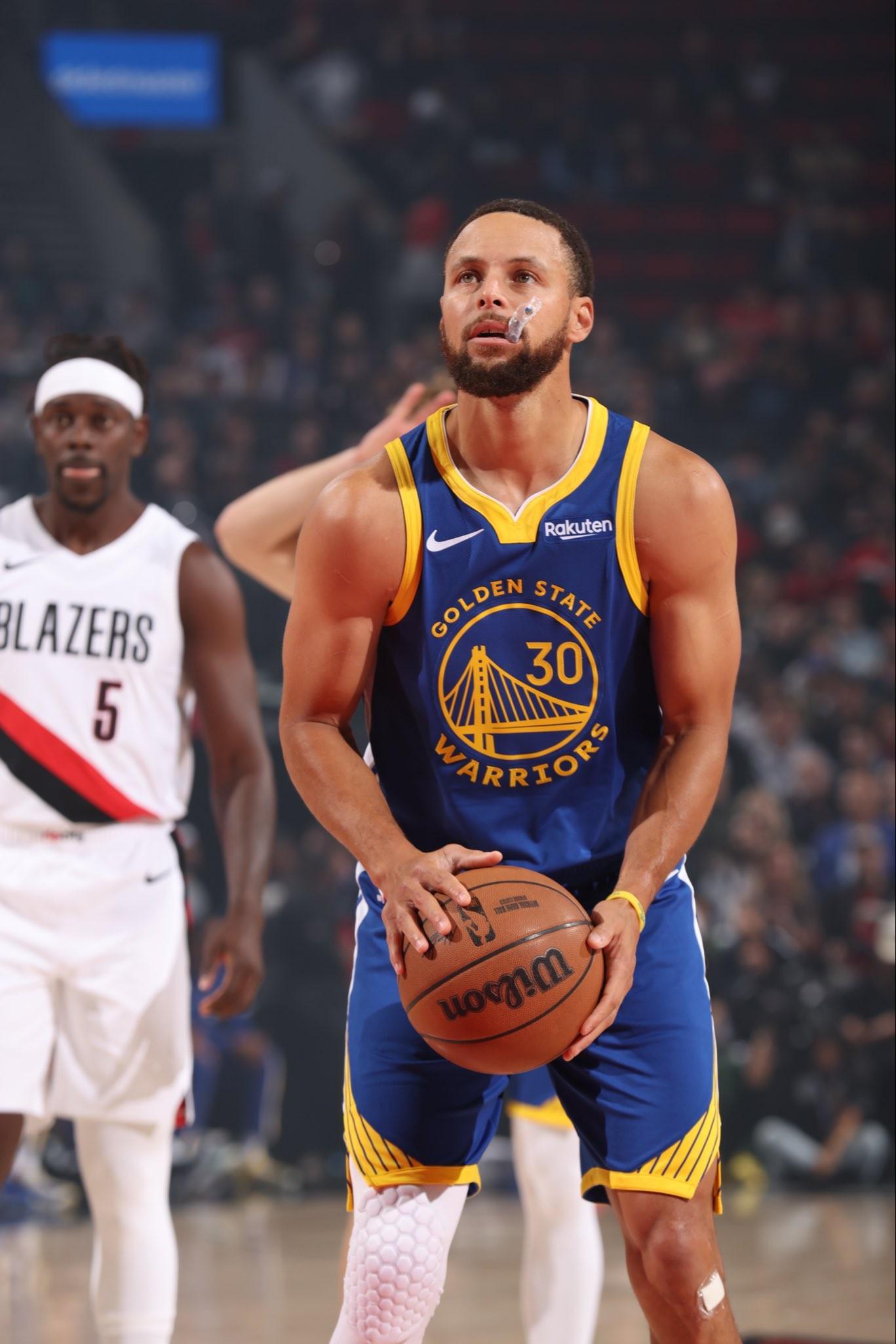 季前赛库里狂砍28分6板5助，勇士双杀开拓者