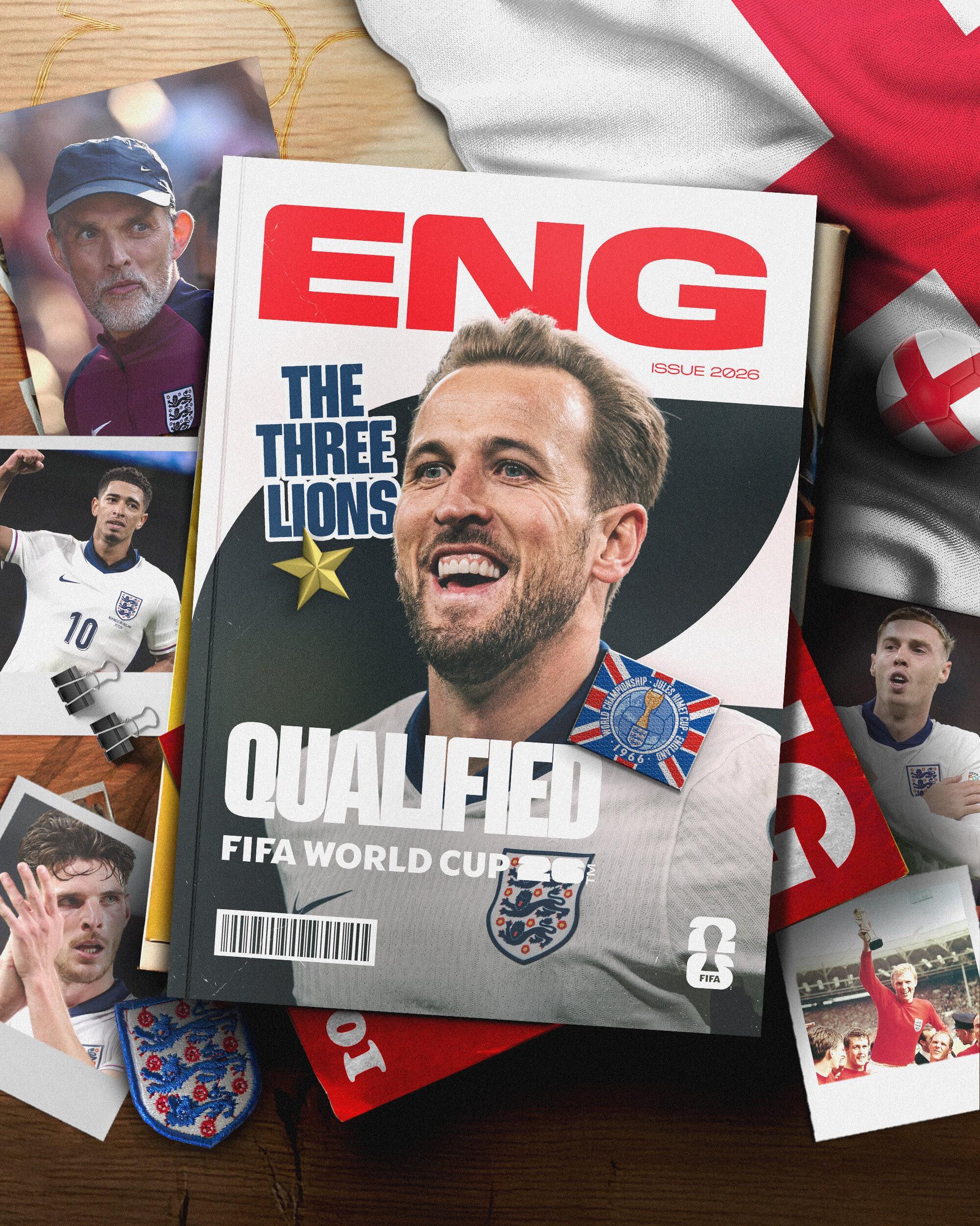 英格兰提前晋级2026美加墨世界杯，成欧洲首支入围队