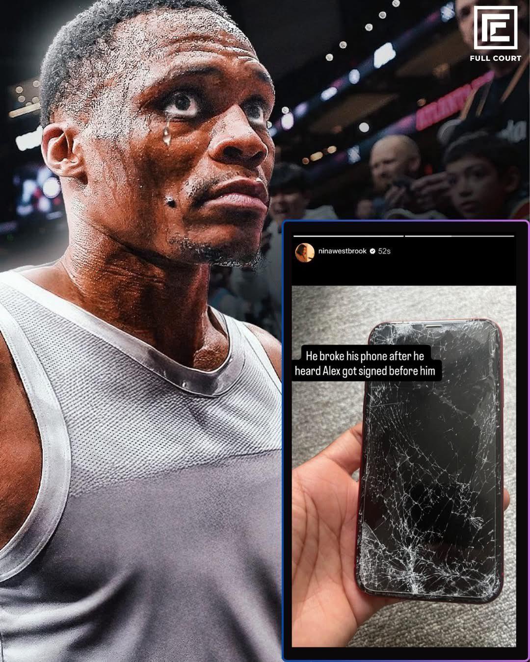 威少妻子爆料：字母弟先签NBA 威少愤怒摔手机