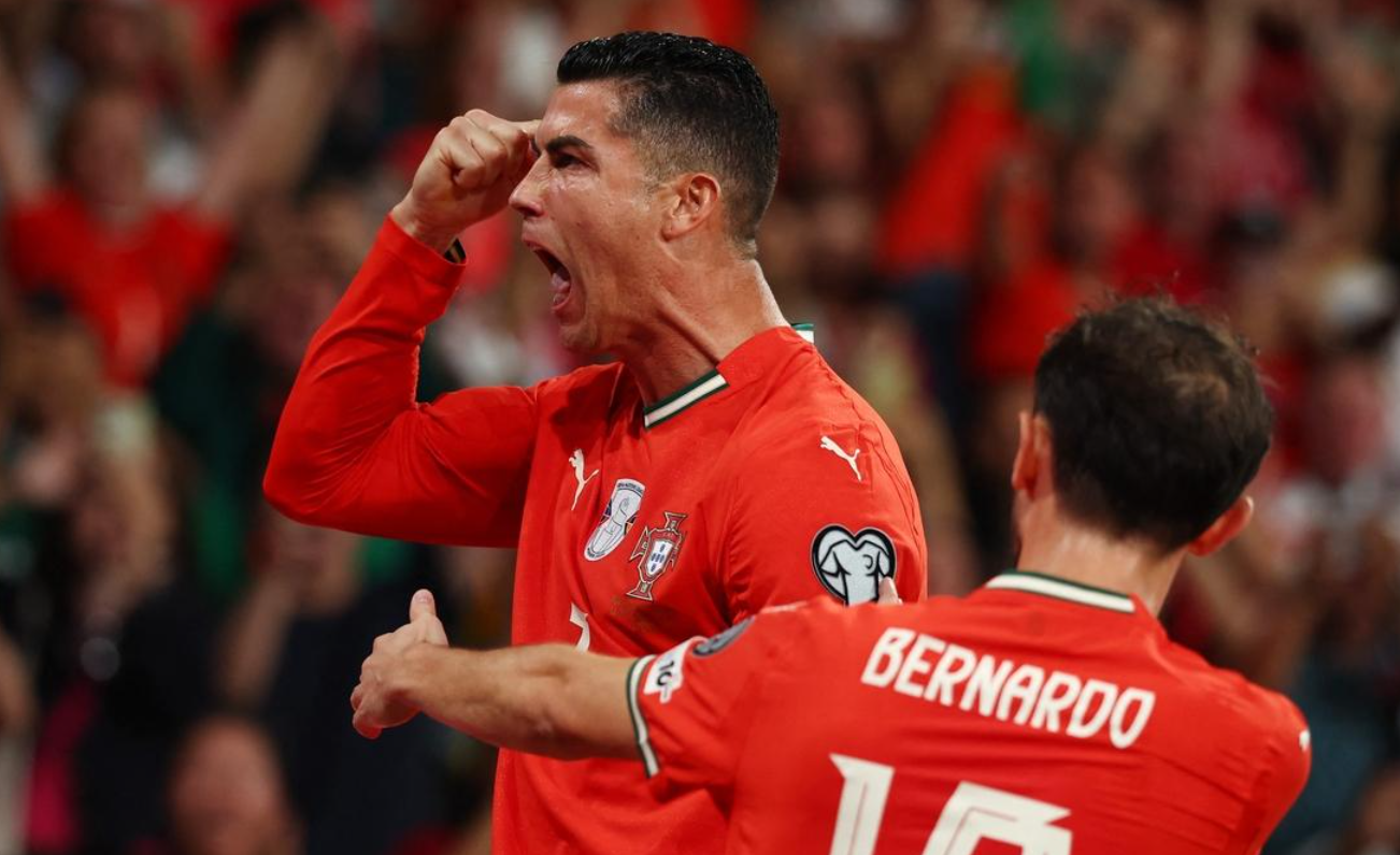 补时绝平！葡萄牙世预赛战平匈牙利，40岁C罗双响创历史