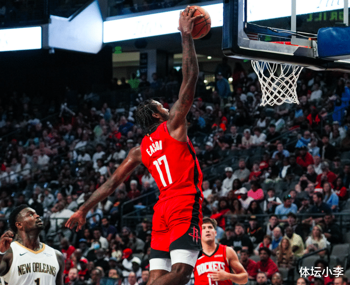火箭季前赛3连胜！阿门抱摔引争议，杜兰特15分率队险胜鹈鹕