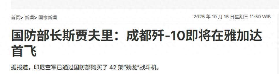 印尼宣布采购歼-10CE！中国战机再获国际大单，法国阵风遇冷